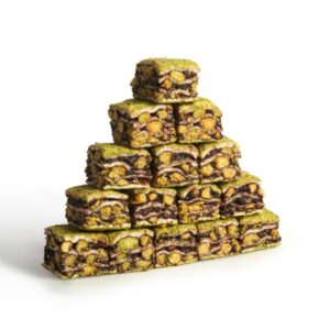 TOZ FISTIKLI CİKOLATALI BAKLAVA TÜRK LOKUMU 500 GR